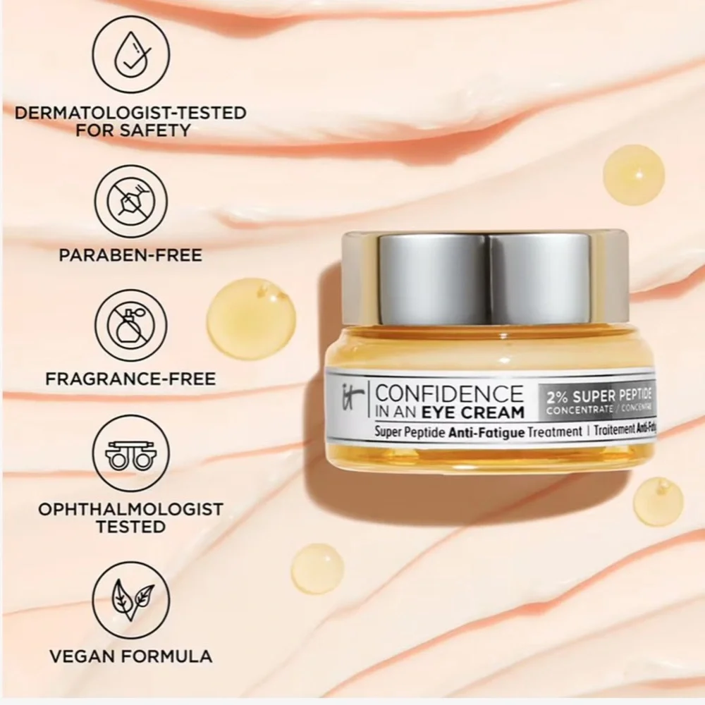 IT COSMETICS Confidence in an Eye Cream Super Peptide Travel Size 0.17oz